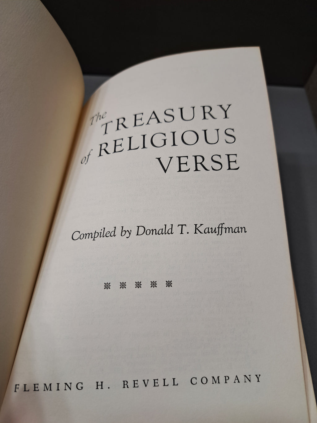 Vintage The Treasury of Religious Verse compiled by Donald T Kauffman