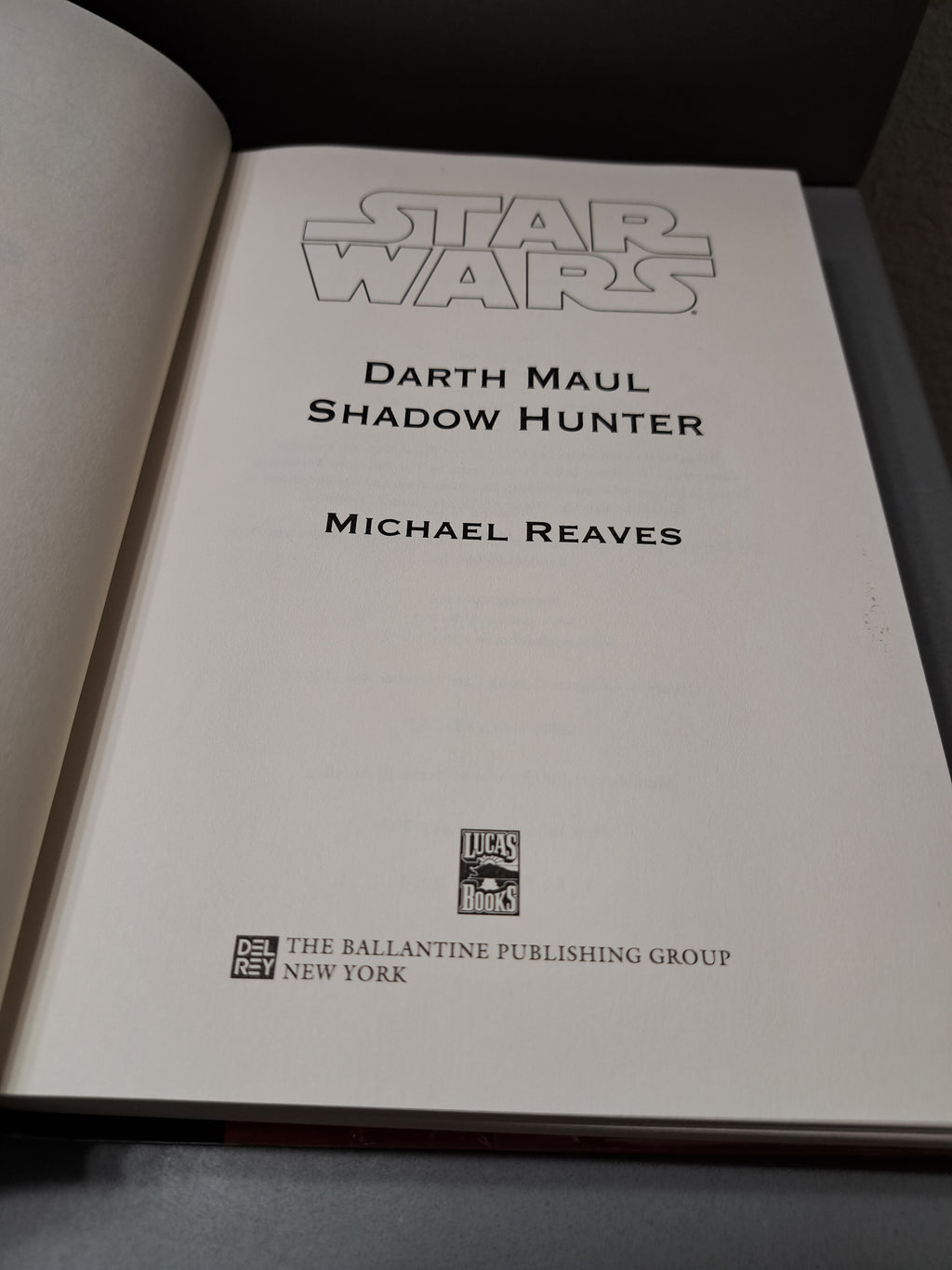First edition of Star Wars: Darth Maul Shadow Hunter by Michael Reaves