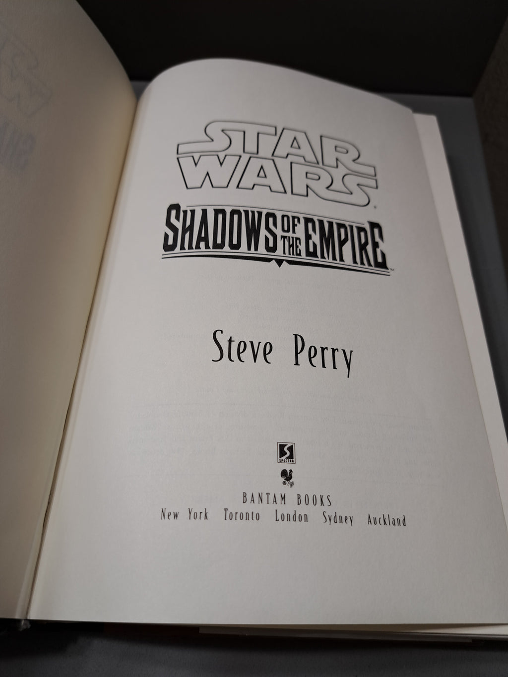 1996 First edition of Star Wars: Shadows of the Empire by Steve Perry
