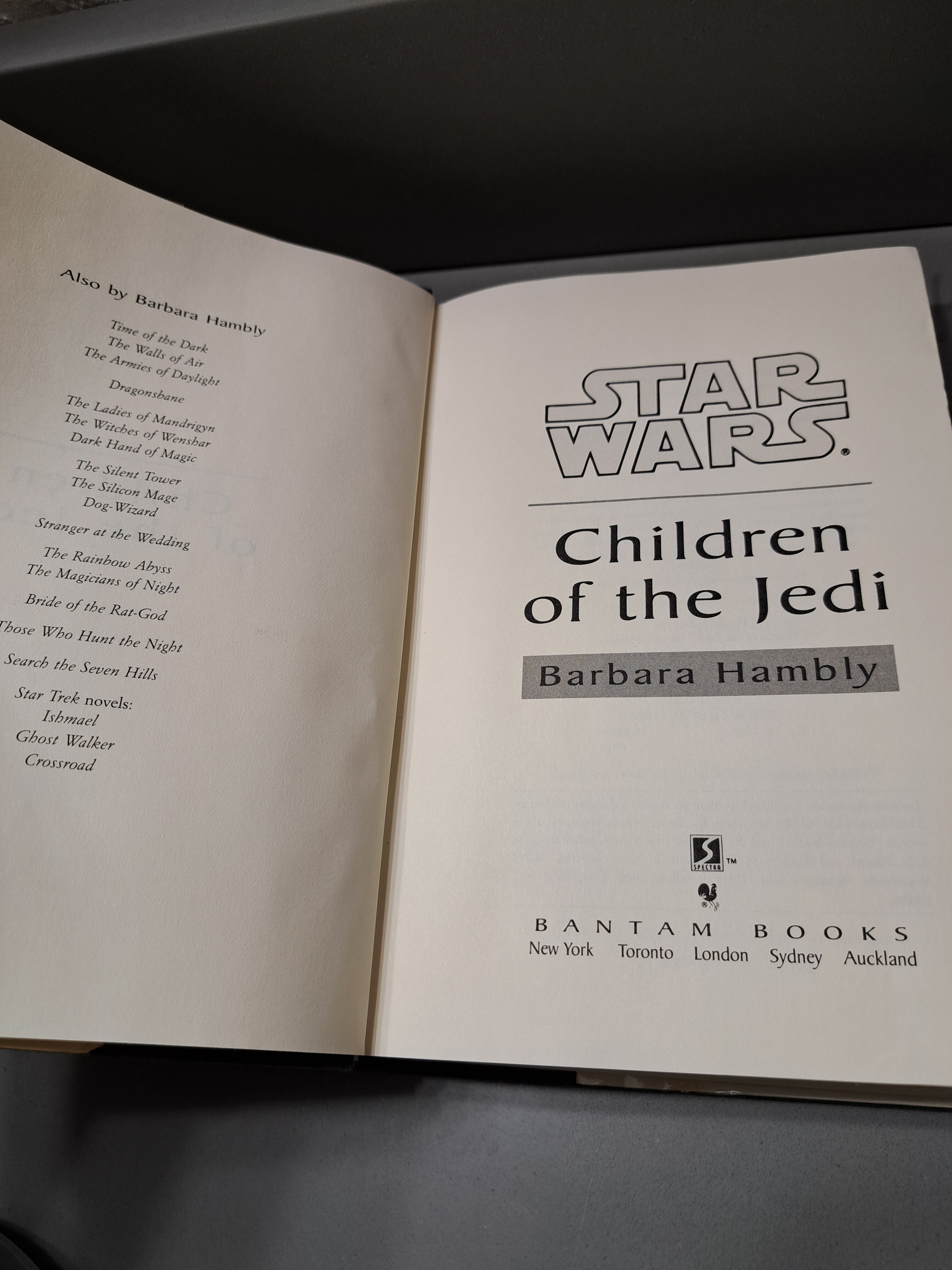 1995 First edition of Star Wars: Children of the Jedi by Barbara Hambly