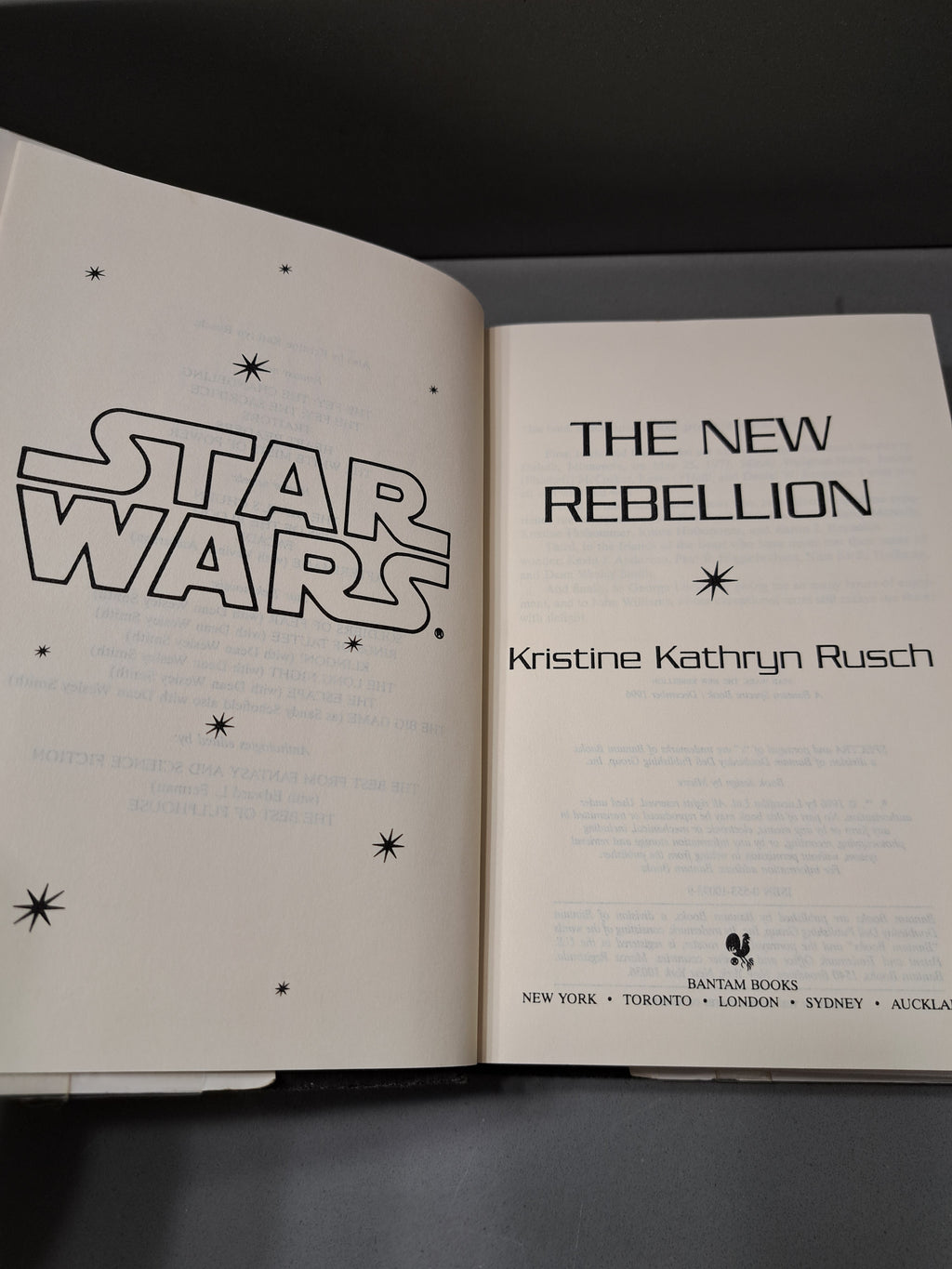 1996 First edition of Star Wars: The New Rebellion by Kristine Kathryn Rusch