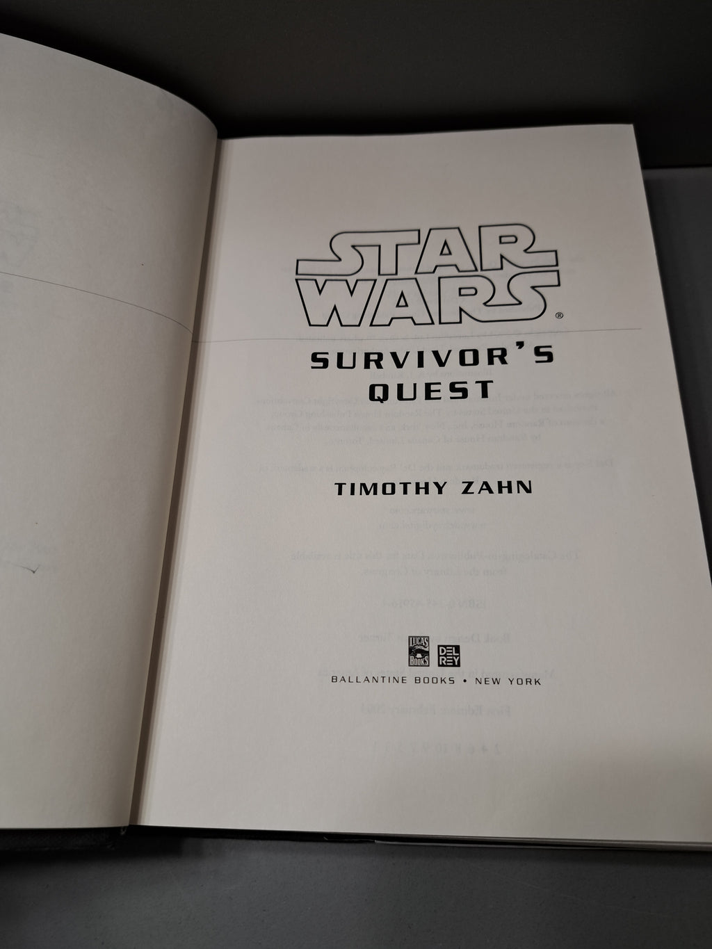 First edition of Star Wars: Survivor's Quest by Timothy Zahn
