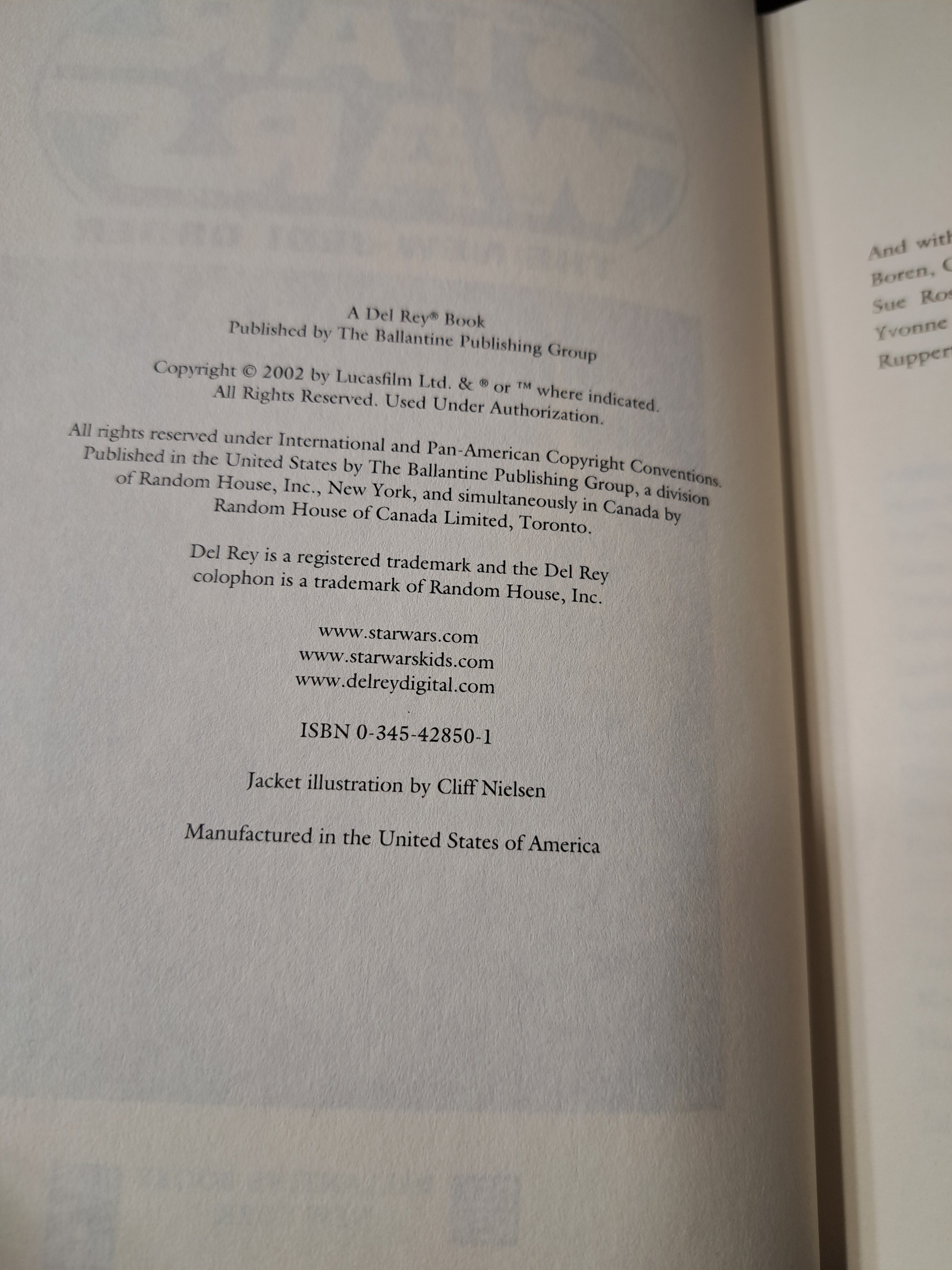 First edition of Star Wars: The New Jedi Order, Destiny's Way by Walter Williams