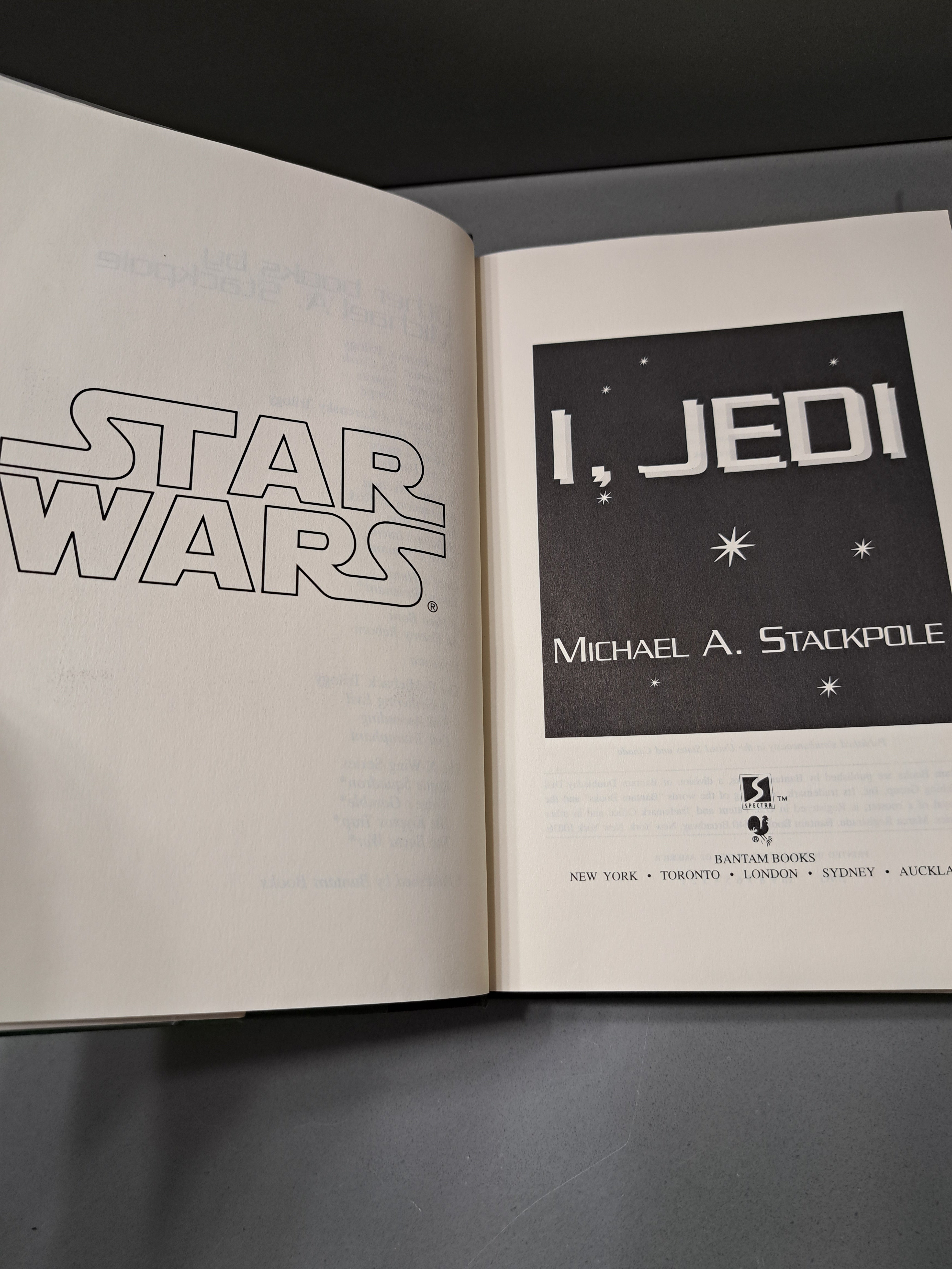 Vintage 1998 first edition of Star Wars: I, Jedi by Michael A Stackpole
