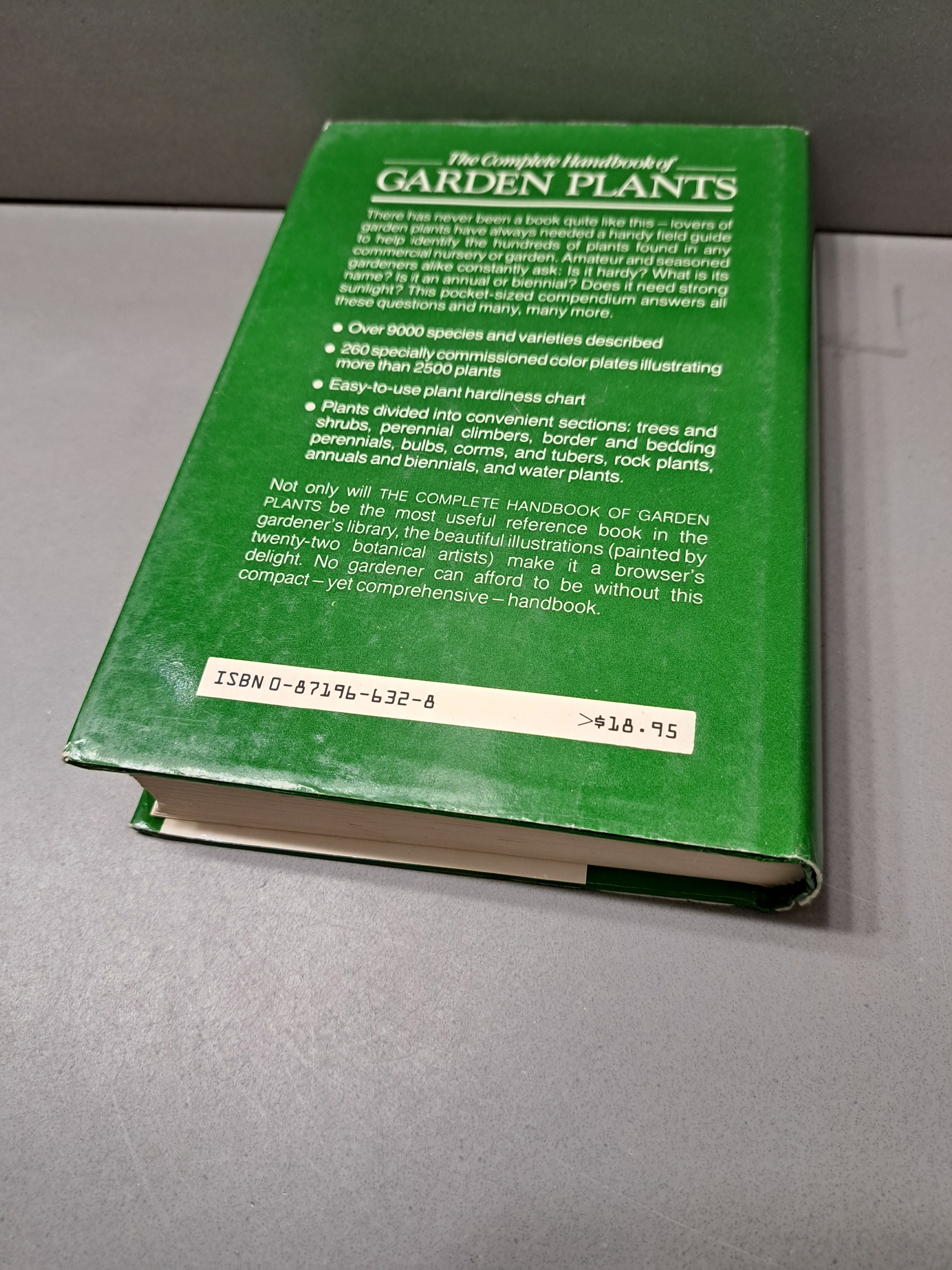 Vintage 1984 first edition of The Complete Handbook of Garden Plants by Michael Wright