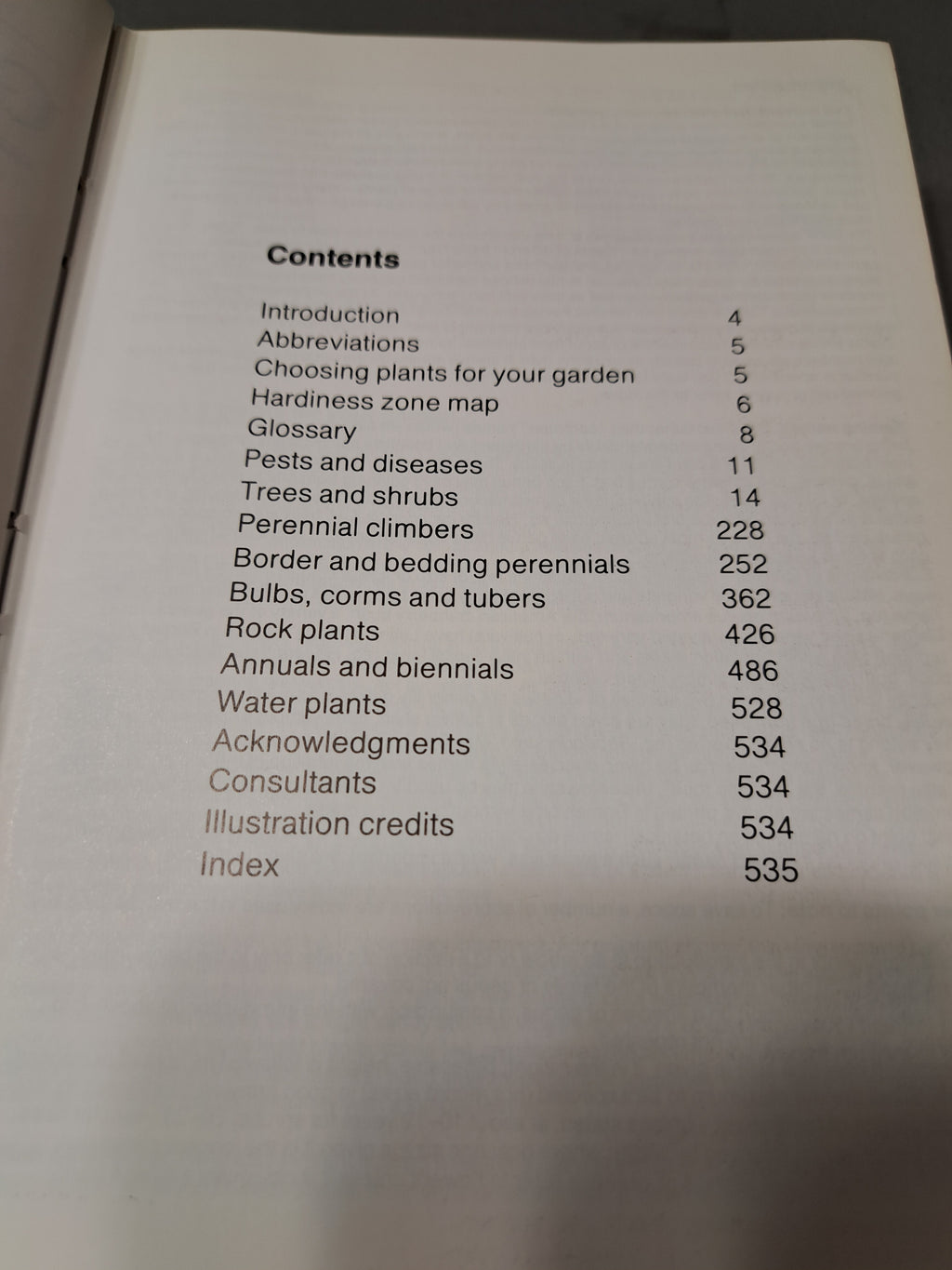 Vintage 1984 first edition of The Complete Handbook of Garden Plants by Michael Wright
