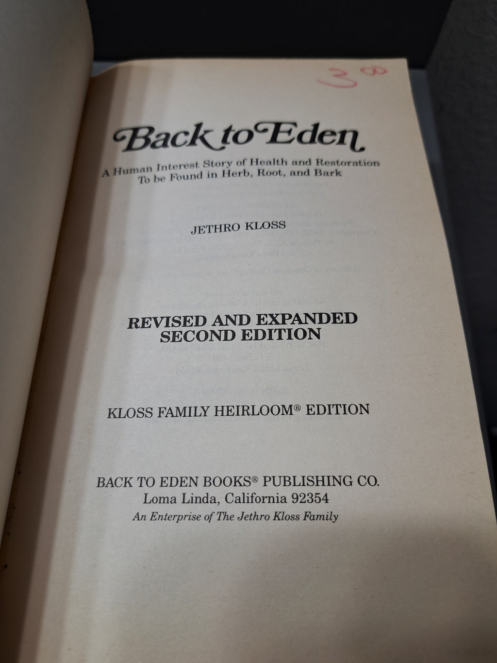 Vintage Back to Eden by Jethro Kloss