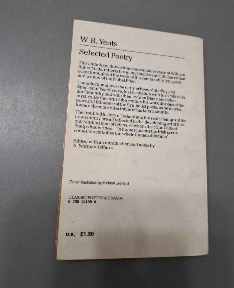 1980 edition of Selected Poetry by W. B. Yeats