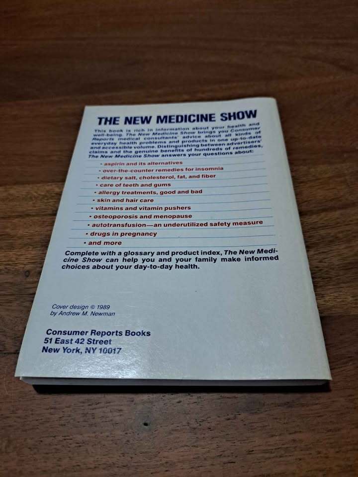 Vintage 1989 The New Medicine Show - Consumer Reports Book