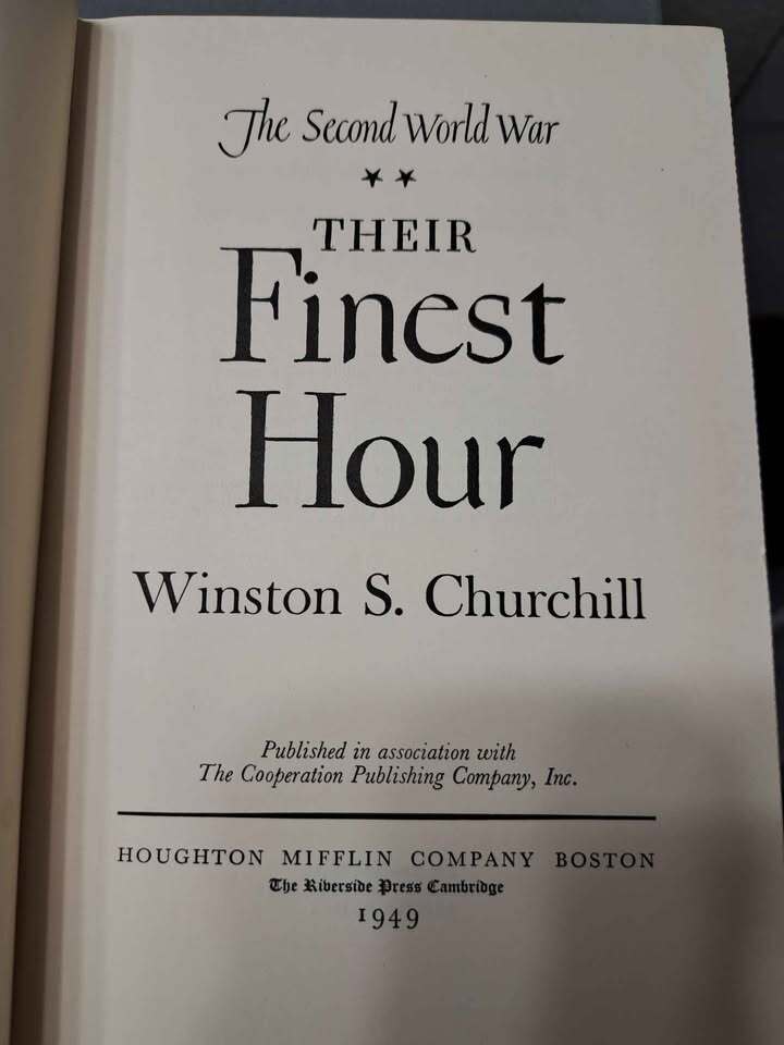 1949 The Second World War: Their Finest Hour by Winston Churchill