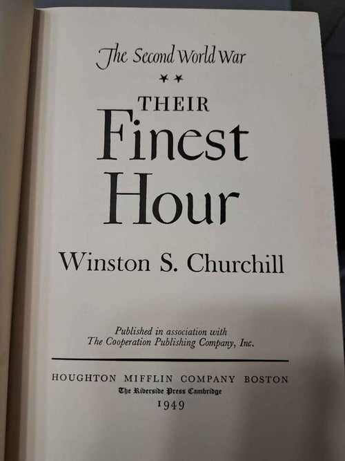 1949 The Second World War: Their Finest Hour by Winston Churchill