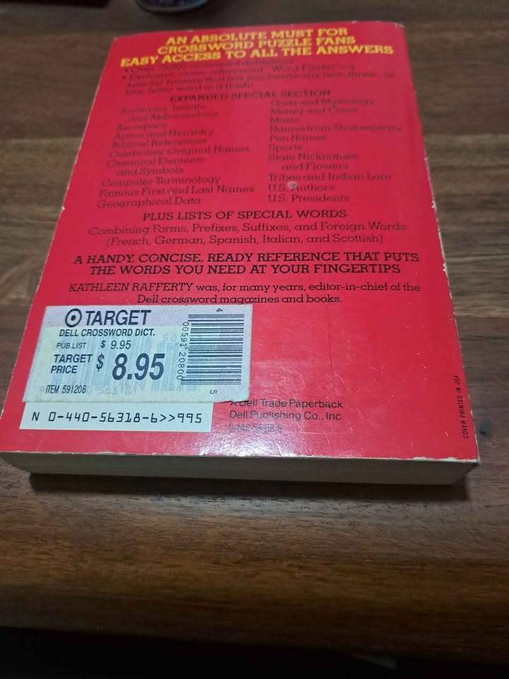 Vintage 1984 The Dell Crossword Dictionary