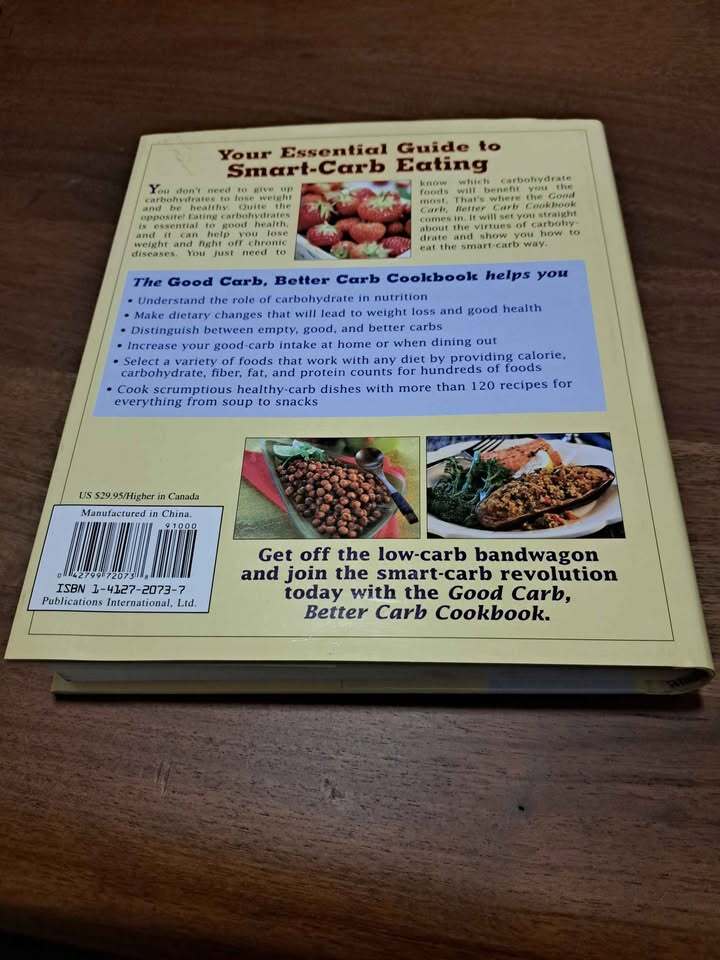 New:  Good carb, better carb, cookbook