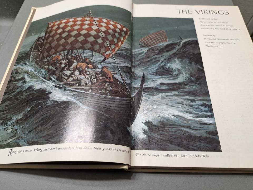 Vintage 1982 first printing of The Vikings by Howard La Fay. National Geographic Society (hardcover)