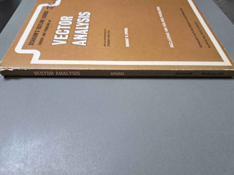 Vintage 1959 Vector Analysis and an Introduction to Tensor Analysis by Murray R Spiegel