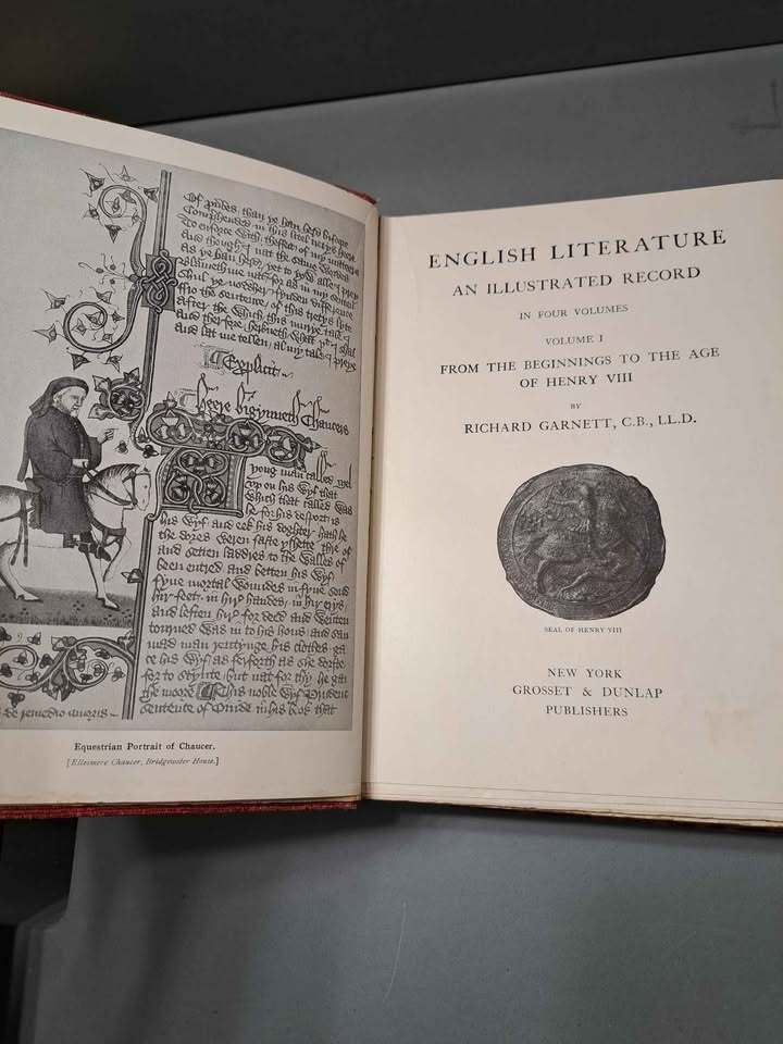 Vintage 1908 An Illustrated History of English Literature Volumes I-IV
