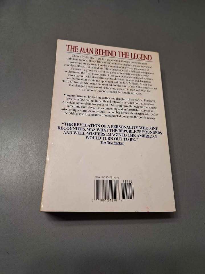 Vintage 1972 Harry S Truman book by Margaret Truman