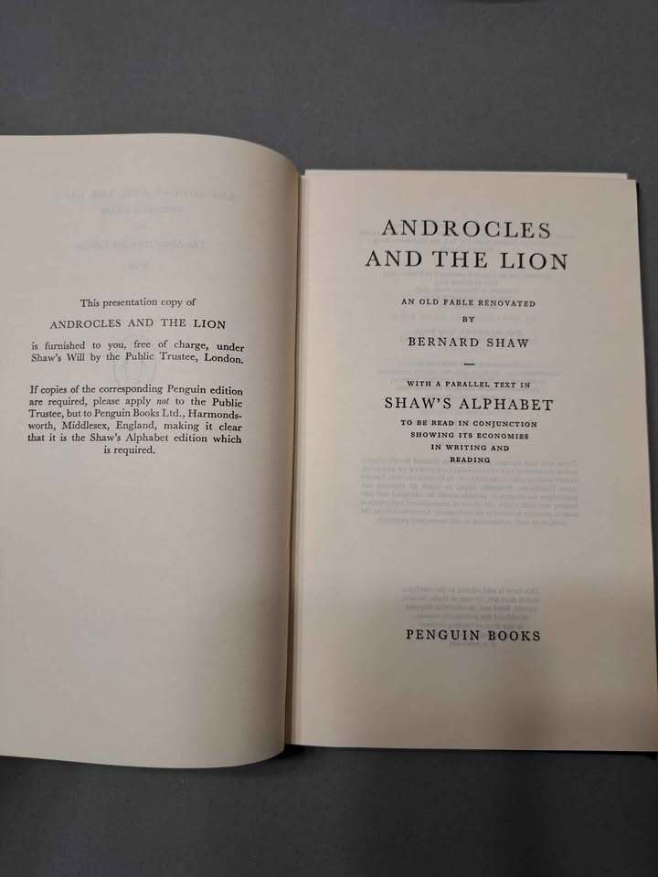 Vintage 1962 Androcles and the Lion by Bernard Shaw