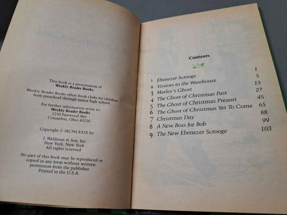Vintage 1979 A Christmas Carol by Charles Dickens (Weekly Reader Book)