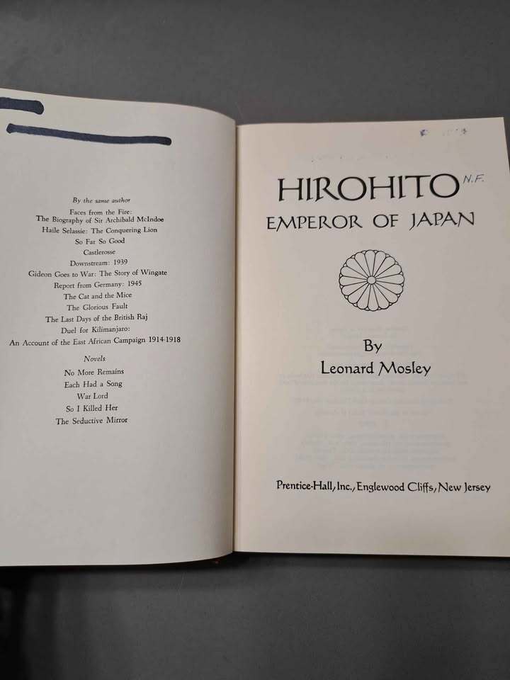 Vintage 1966 first edition of Hirohito: Emperor of Japan by Leonard Mosley (hardcover)