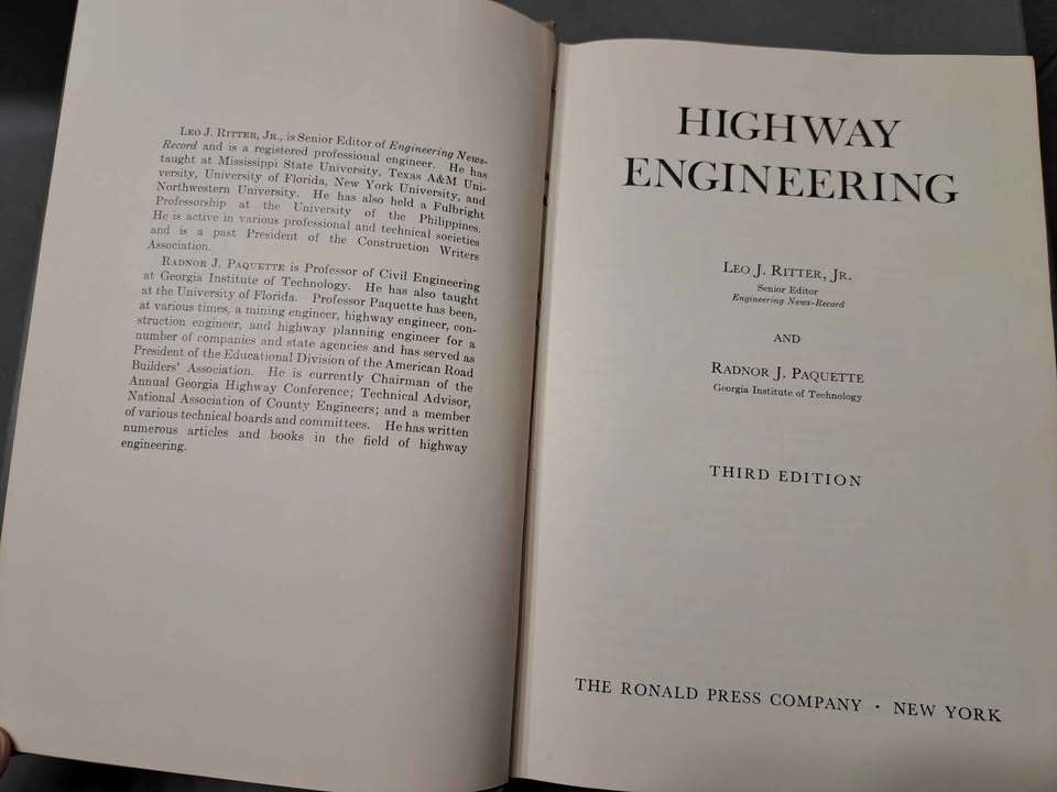 Vintage 1967 Highway Engineering book