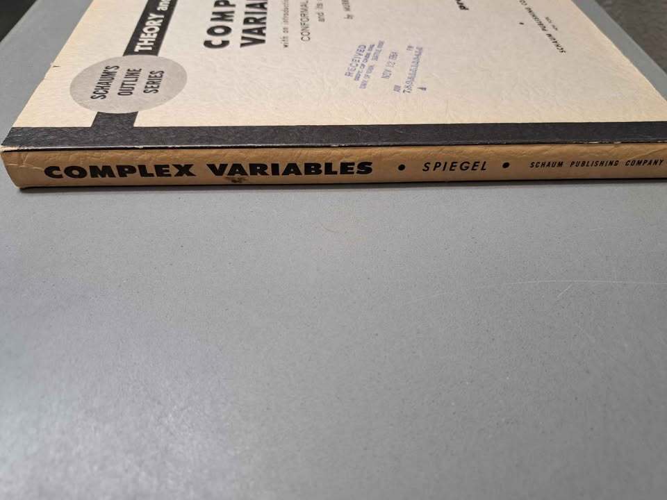 Vintage 1964 Theory and Problems of Complex Variables