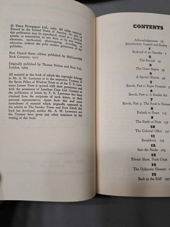 Vintage 1970 The Secret Lives of Lawrence of Arabia by Phillip Knightley & Colin Simpson