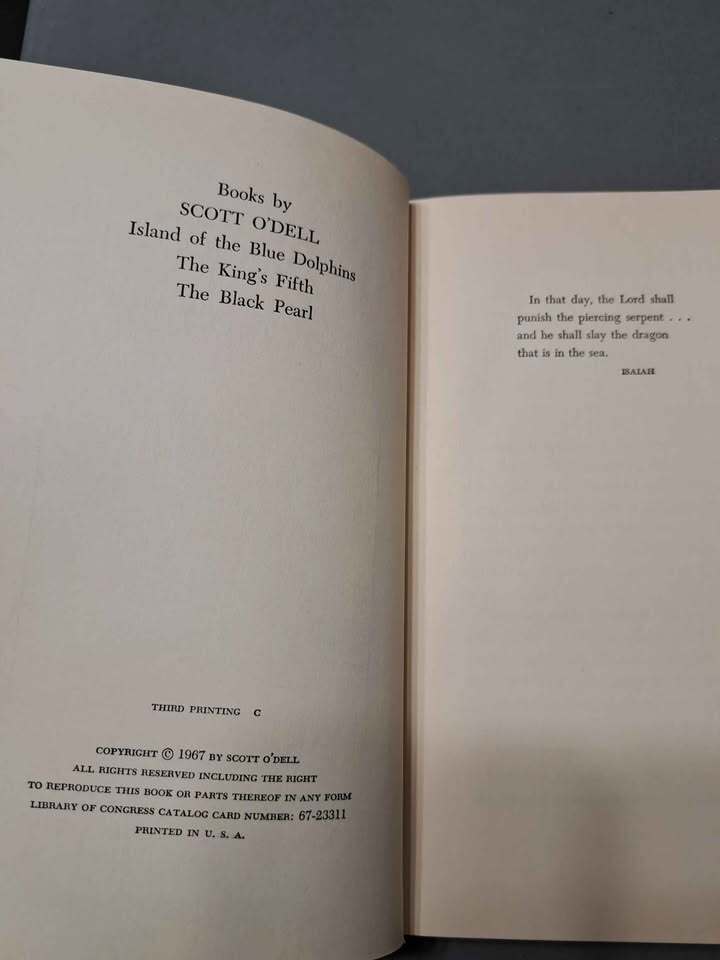 Vintage 1967 The Black Pearl by Scott O'Dell