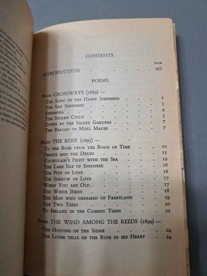 1980 edition of Selected Poetry by W. B. Yeats