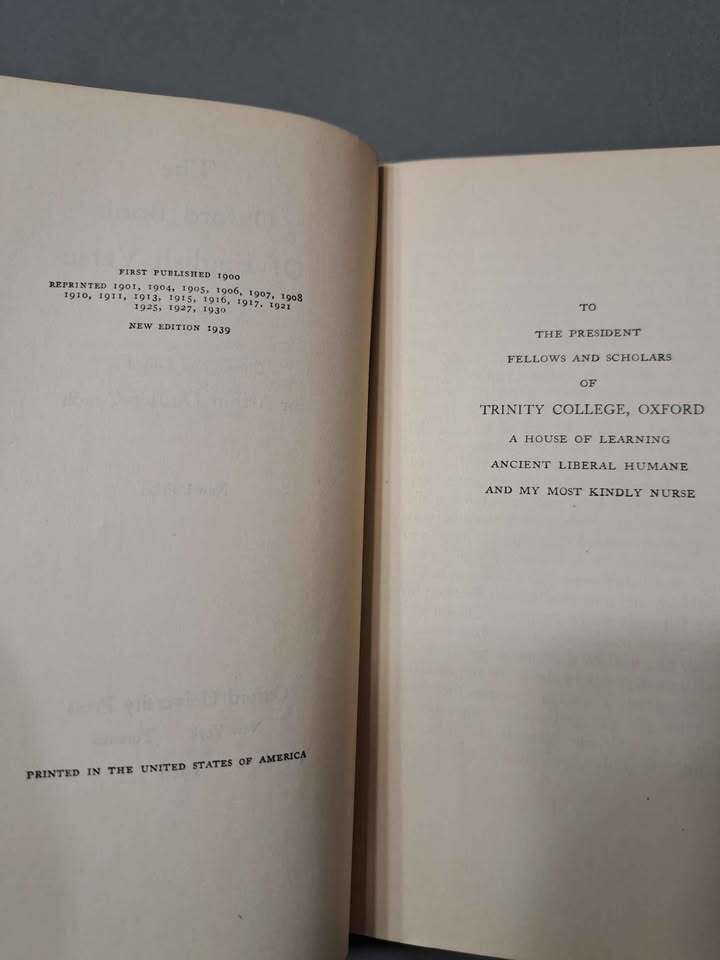 Vintage 1939 The Oxford Book of English Verse 1240-1918