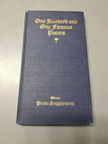 Vintage 1929 One Hundred and One Famous Poems with a Prose Supplement - Hardcover