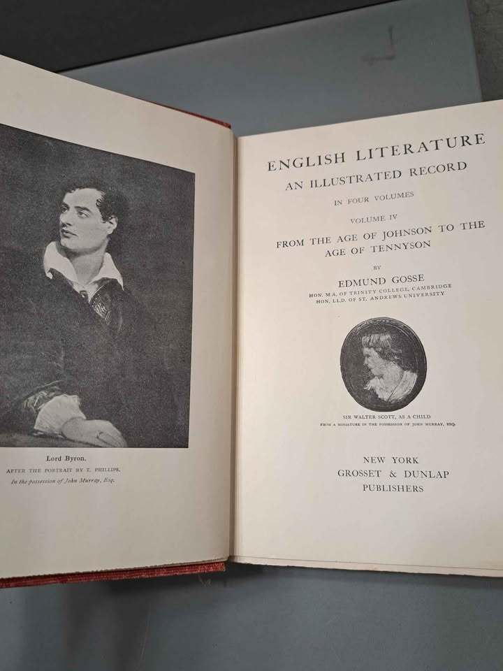 Vintage 1908 An Illustrated History of English Literature Volumes I-IV