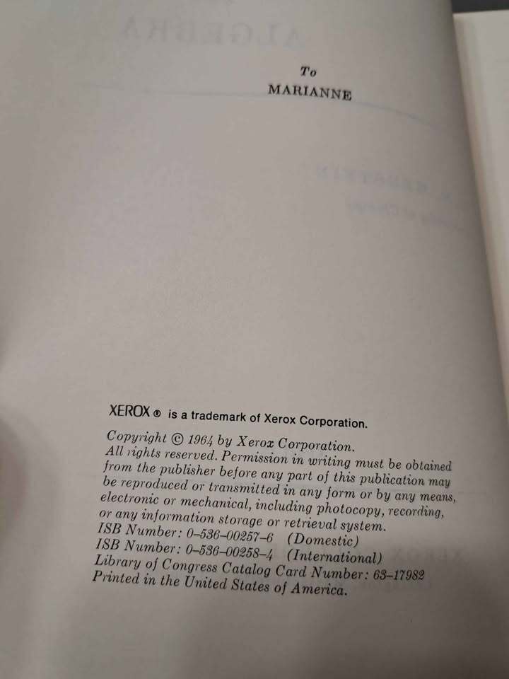 Vintage 1964 Topics in Algebra - i. n. herstein