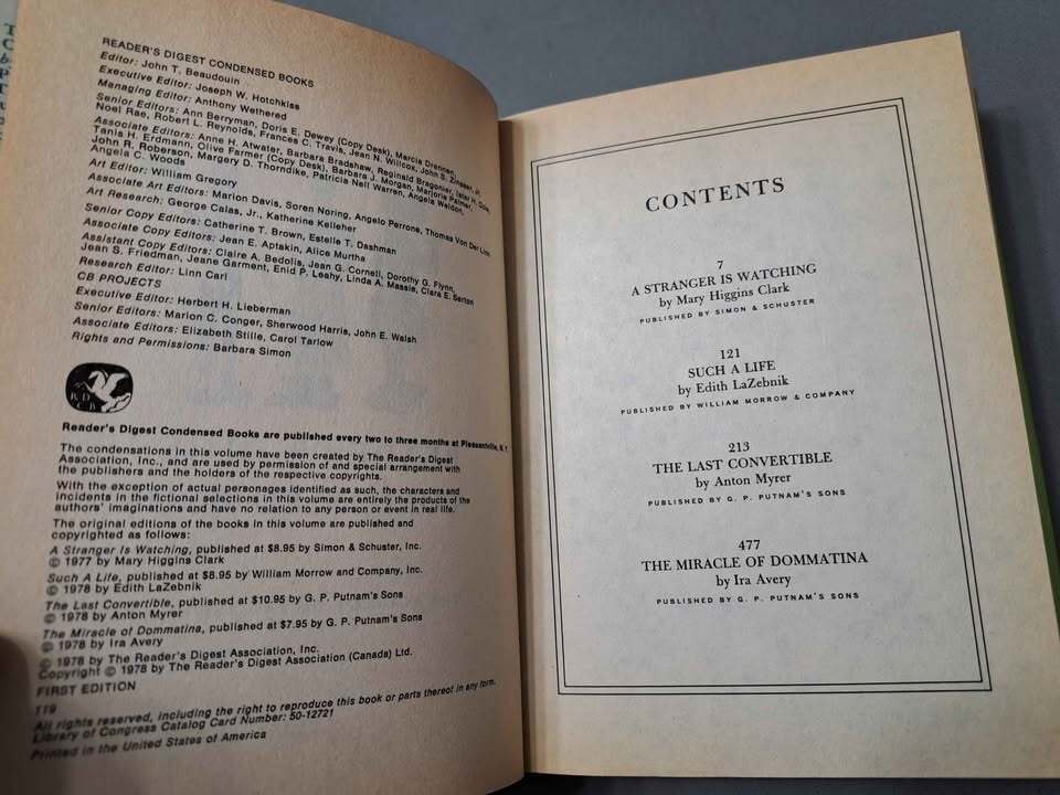 Vintage 1978 first edition Readers Digest Condensed Books Volume 3