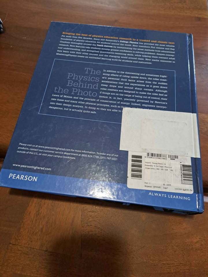 Sears & Zemanskys College Physics (hardcover 10th edition)