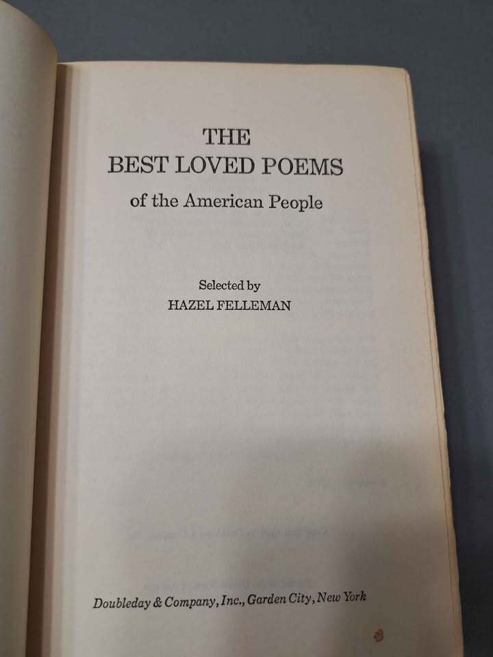Vintage 1936 Best Loved Poems of the American People