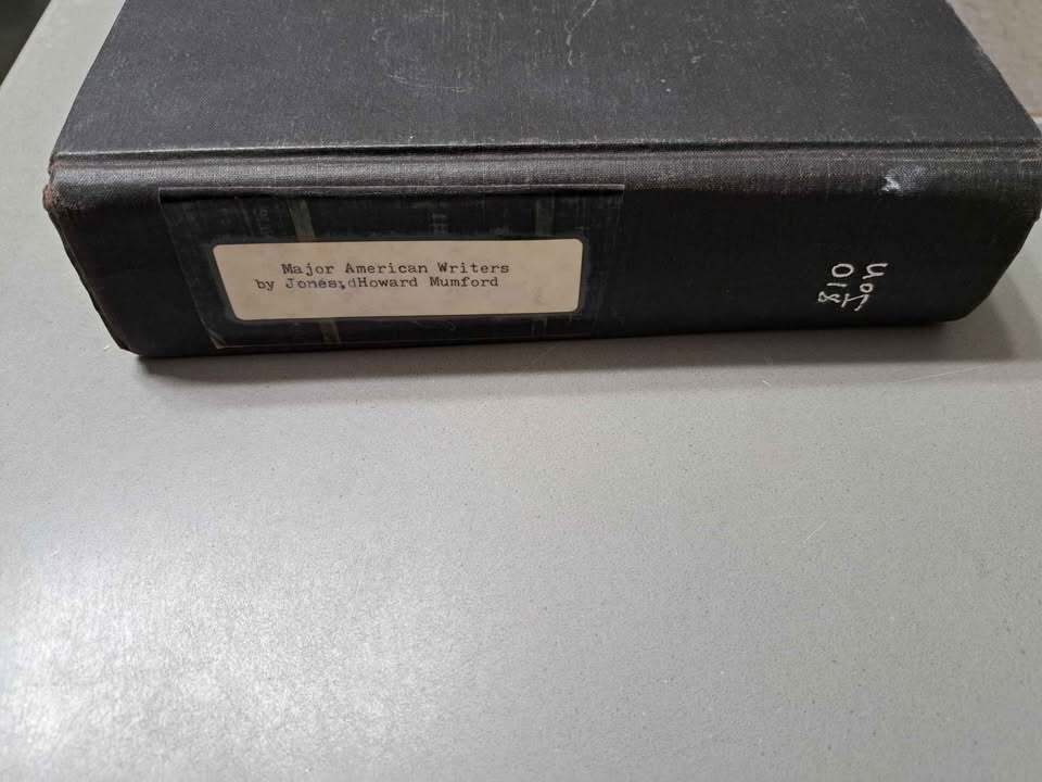 Vintage 1952 Major American Writers third edition hardcover