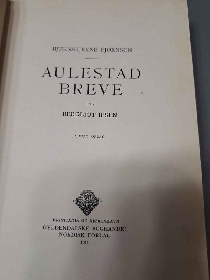 Vintage 1911 Aulestad Breve til Bergliot Ibsen by Bjornstjerne Bjornson