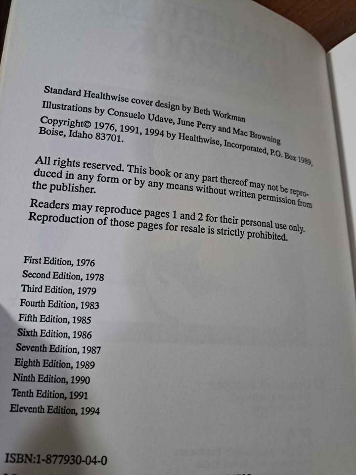 Vintage 1994 Healthwise Handbook