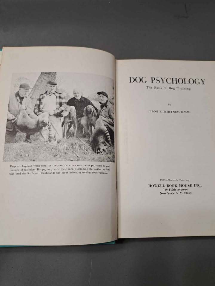 Vintage 1977 Dog Psychology: The Basis of Dog Training by Leon Whitney