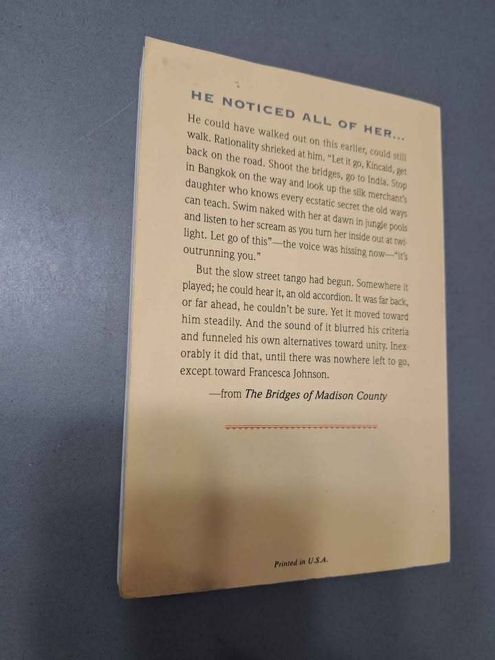 Vintage 1992 first edition of The Bridges of Madison County by Robert James Waller