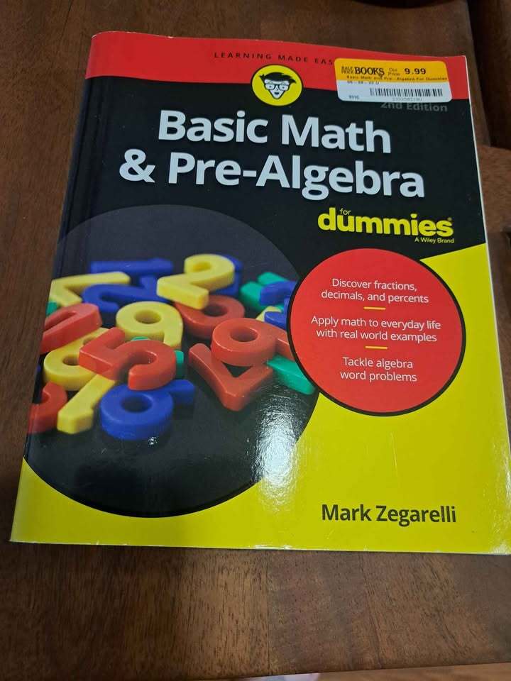 Basic Math and Pre-Algebra for dummies
