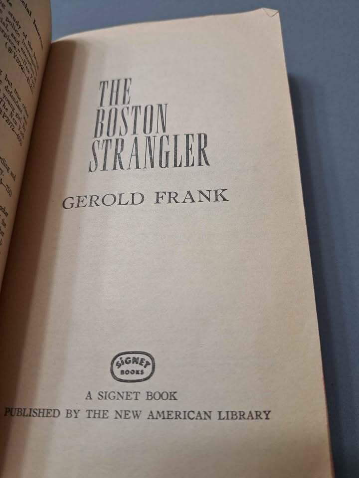 Vintage 1967 The Boston Strangler book by Gerold Frank (paperback) true crime book