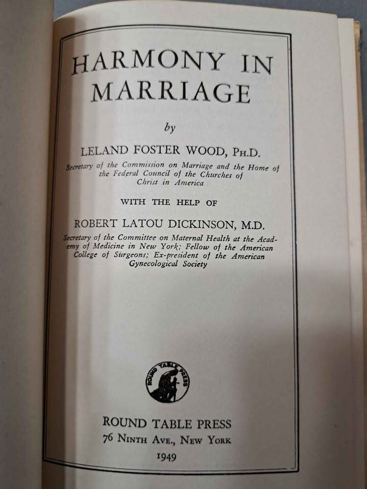 Vintage 1949 Harmony in Marriage by Leland Foster Wood