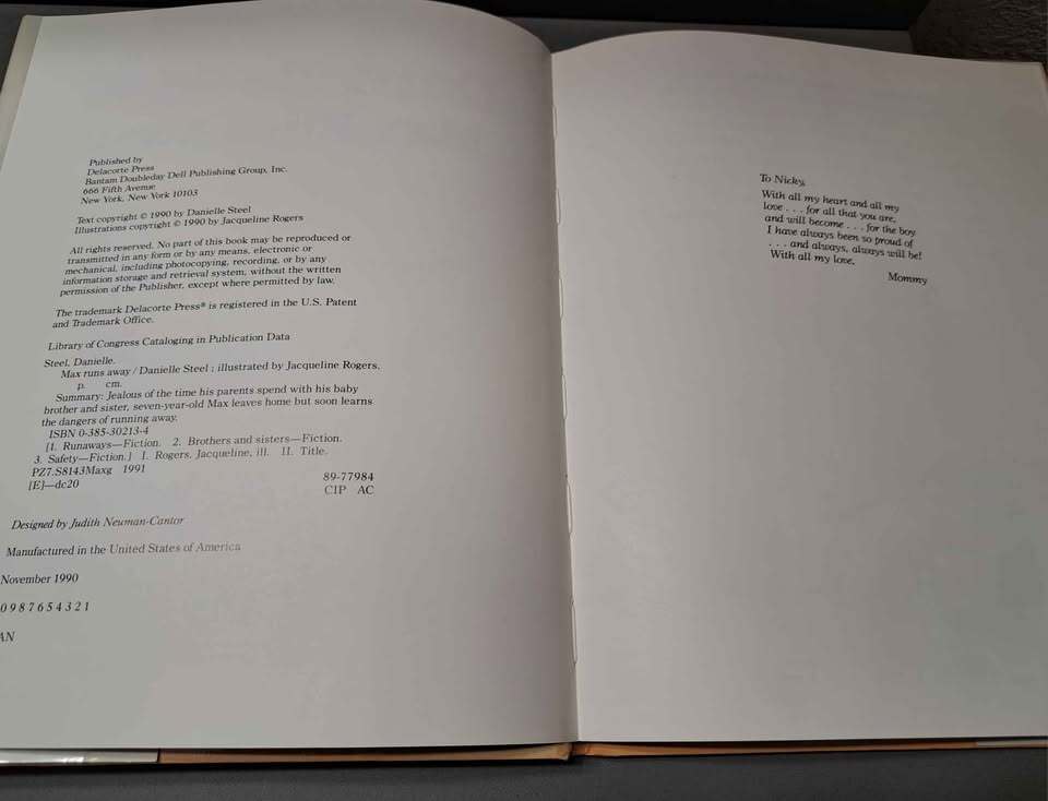Vintage 1990 Max Runs Away by Danielle Steel