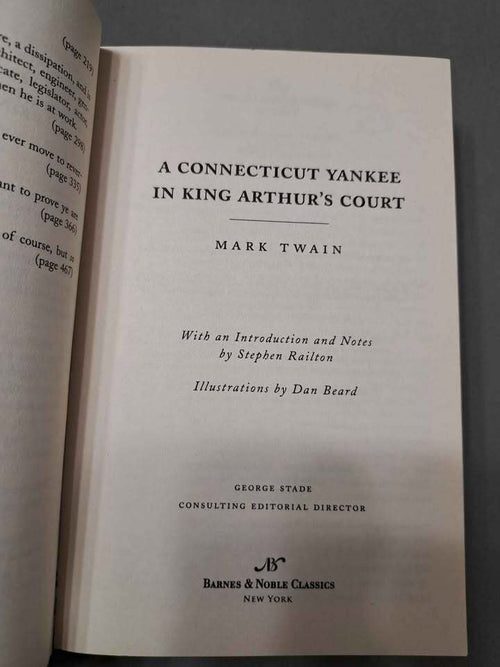 A Connecticut Yankee in King Arthur's Court - Mark Twain (Barnes & Noble Classics series)