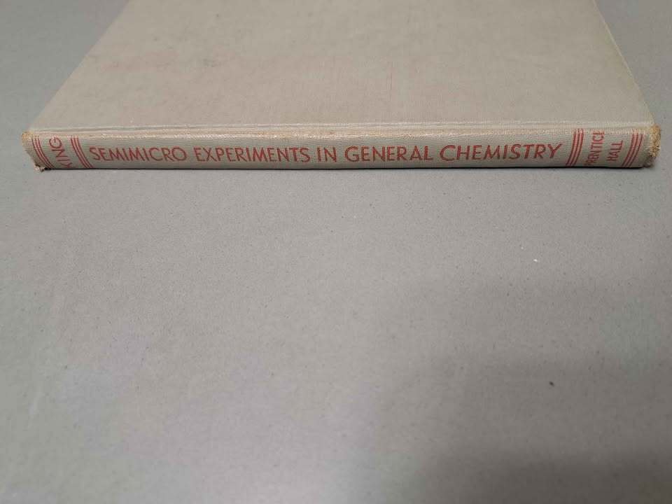 Vintage 1946 Semimicro Experiments in General Chemistry by W Bernard King